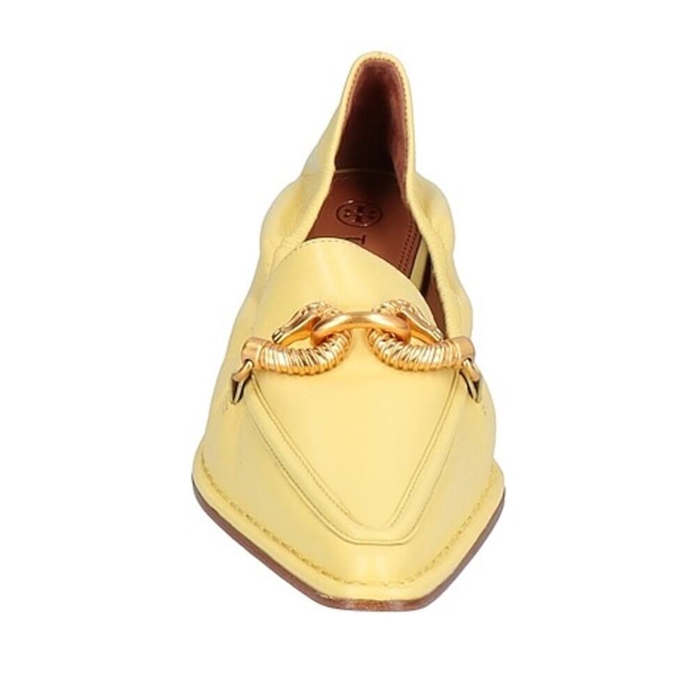 Tory Burch Loafer Butter Yellow Gold Size 7 Preppy Old Money Baddie Mob Wife NIB - Picture 2 of 8